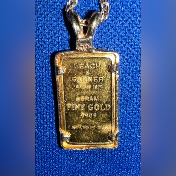 14K gold nugget necklace - Picture 3 of 3